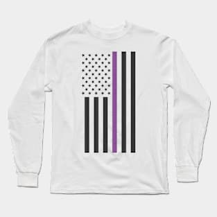 Security Thin Purple Line Long Sleeve T-Shirt